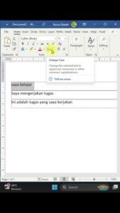 Cara Cepat Mengubah Huruf Kecil Menjadi Huruf Besar di Microsoft Word