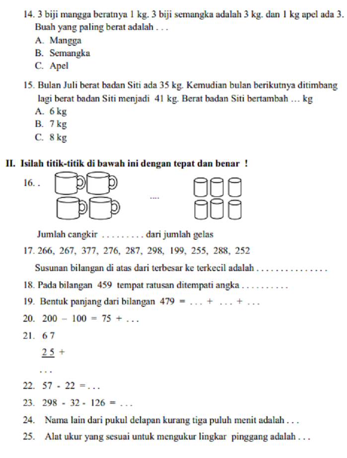 5 Rahasia Bank Soal Matematika Kelas 3 SD Semester 1 yang Terbukti Bikin Anak Jago Hitung 5 Rahasia Bank Soal Matematika Kelas 3 SD Semester 1 yang Terbukti Bikin Anak Jago Hitung
