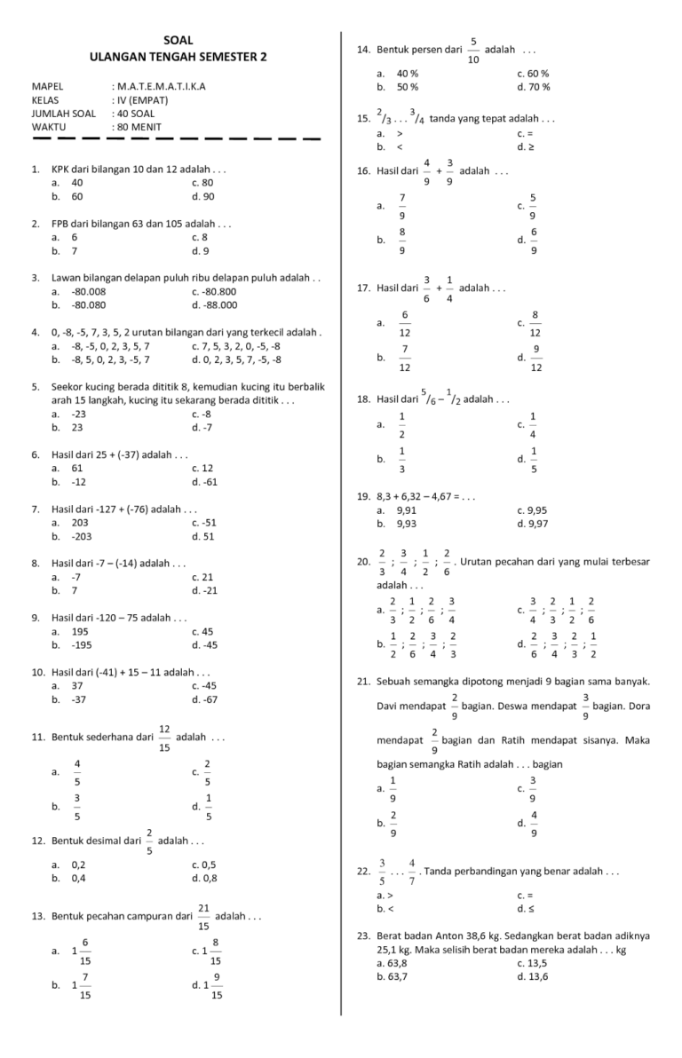 5 Cara Akses Bank Soal Matematika Kelas 4 Semester 1 Terbaru 2026, Wajib Tahu 5 Cara Akses Bank Soal Matematika Kelas 4 Semester 1 Terbaru 2026, Wajib Tahu