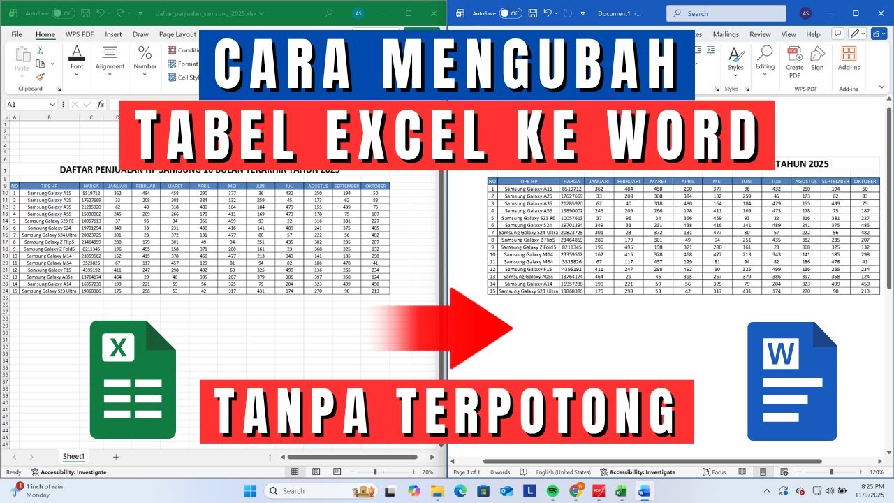 5 Cara Copy Paste Excel ke Word Agar Tidak Berubah, Ternyata Semudah Ini