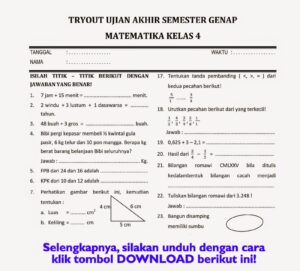 Materi Matematika Kelas 4 Sd Kurikulum 2013 Dalchaebi