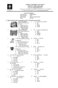 50 soal bahasa inggris kelas 8 semester 2 STAKARFAK ac id
