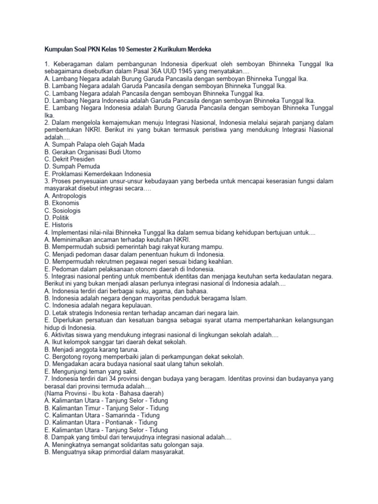 7 Rahasia Contoh Soal PKN Kelas 10 Semester 2 Bab 1 K13 yang Wajib Tahu Sebelum Ujian! 7 Rahasia Contoh Soal PKN Kelas 10 Semester 2 Bab 1 K13 yang Wajib Tahu Sebelum Ujian!