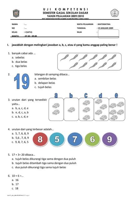 7 Rahasia Contoh Soal SBK untuk Anak SD Kelas 1 Semester 1 yang Wajib Tahu Sebelum Ujian 7 Rahasia Contoh Soal SBK untuk Anak SD Kelas 1 Semester 1 yang Wajib Tahu Sebelum Ujian