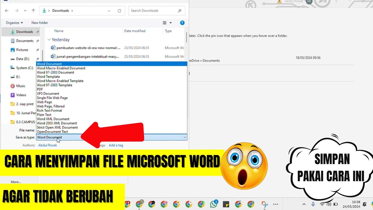 Cara Menyimpan File Microsoft Word Agar Tidak Berubah - YouTube Cara Menyimpan File Microsoft Word Agar Tidak Berubah - YouTube